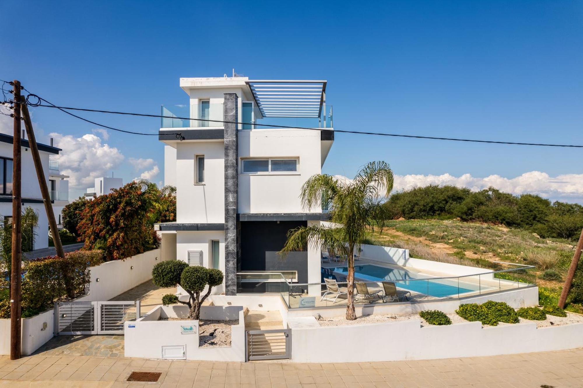 Seaside Luxury Villa Paralímni Kültér fotó